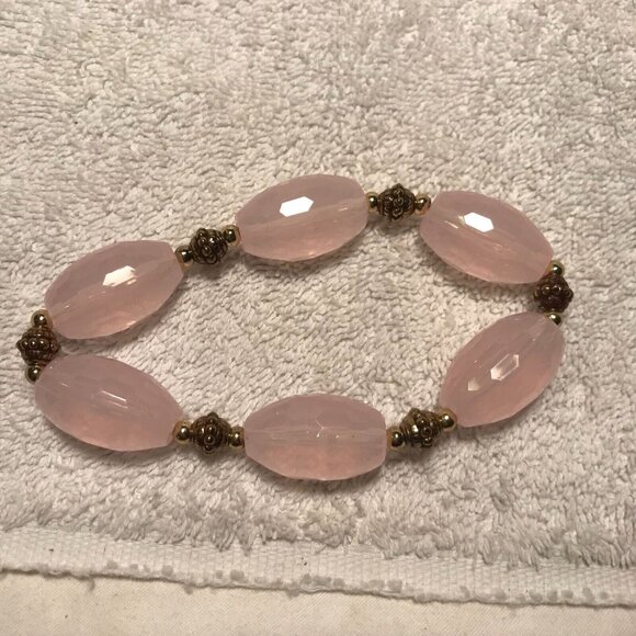 Avon Jewelry - 2007 Avon Bold Beaded Stretch Bracelet - Pink‎